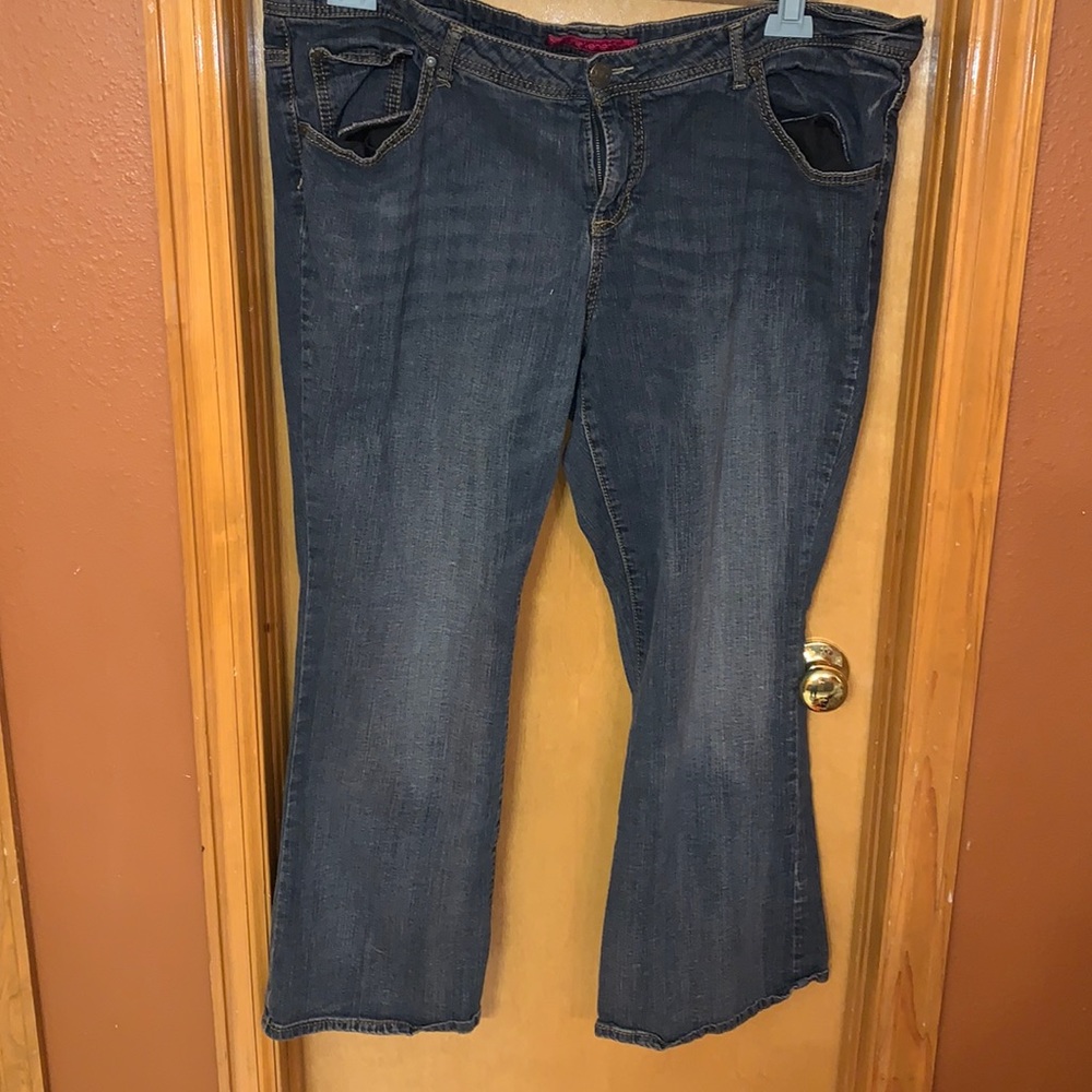 Dark blue jeans
